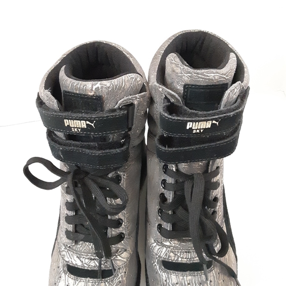 Puma WOMENS Sky Wedge Iri Suede size 8.5 NWOB - Picture 6 of 10